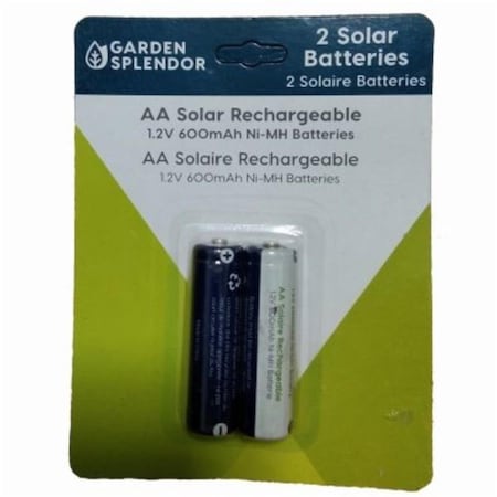 Data Processorme Solar Light AA Rechargeable Batteries, 2PK DA3857364